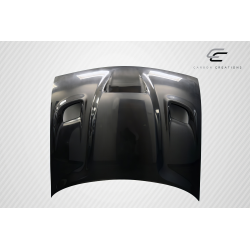 2008-2023 Dodge Challenger Carbon Creations Dritech Hellcat Look Hood - 1 Piece image - 3