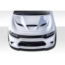 2015-2023 Dodge Charger Hellcat Look Hood - 1 Piece image - 3