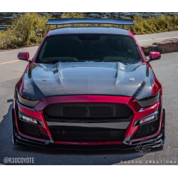 2015-2017 Ford Mustang Carbon Creations GT350 Look Hood - 1 Piece image - 2