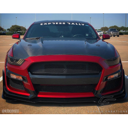2015-2017 Ford Mustang Carbon Creations GT350 Look Hood - 1 Piece image - 5