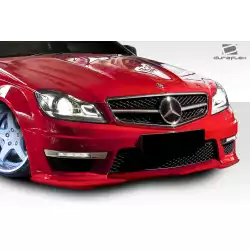 2012-2014 Mercedes C Class W204 L Sport Front Lip Spoiler - 1 Piece (AMG Sports Bumper only) image - 6
