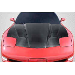 1997-2004 Chevrolet Corvette C5 Carbon Creations DriTech H Design Hood - 1 Piece image - 1