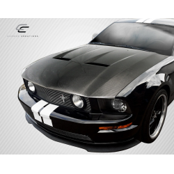 2005-2009 Ford Mustang Carbon Creations DriTech CVX Hood - 1 Piece image - 2