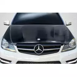 2012-2014 Mercedes C Class W204 C63 Look Hood - 1 Piece image - 1
