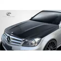 2012-2014 Mercedes C Class W204 C63 Look Hood - 1 Piece image - 6