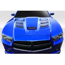 2011-2014 Dodge Charger Viper Look Hood - 1 Piece image - 1