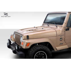1997-2006 Jeep Wrangler Duraflex Power Dome Hood - 1 Piece image - 3