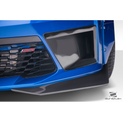 2016-2018 Chevrolet Camaro V8 Duraflex Grid Front Bumper Air Duct Extensions Add Ons Spat Extensions - 2 Piece image - 8