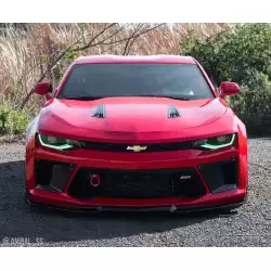 2016-2018 Chevrolet Camaro V8 Grid Front Bumper Air Duct Extensions Add Ons Spat Extensions - 2 Piece image - 12