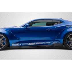 2016-2023 Chevrolet Camaro Carbon Creations Grid Side Splitters - 6 Piece image - 1