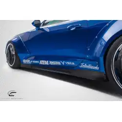 2016-2023 Chevrolet Camaro Grid Carbon Fiber Side Skirts image - 5