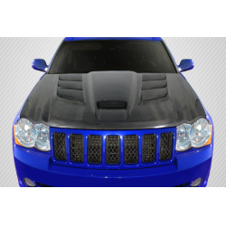2005-2010 Jeep Grand Cherokee Carbon Creations DriTech Viper Look Hood - 1 Piece image - 1