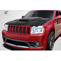 2005-2010 Jeep Grand Cherokee Carbon Creations DriTech Hellcat look Hood - 1 Piece image - 2