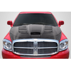 2002-2008 Dodge Ram Carbon Creations DriTech Viper Look Hood - 1 Piece image - 1