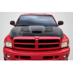 1994-2001 Dodge Ram Carbon Creations DriTech Viper Look Hood - 1 Piece image - 1