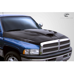 1994-2001 Dodge Ram Carbon Creations DriTech Viper Look Hood - 1 Piece image - 2