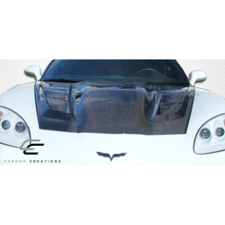 2005-2013 Chevrolet Corvette C6 Carbon Creations DriTech H-Design Hood - 1 Piece image - 2