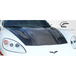 2005-2013 Chevrolet Corvette C6 Carbon Creations DriTech H-Design Hood - 1 Piece image - 3