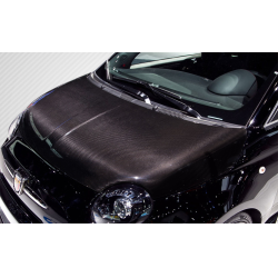 2012-2019 Fiat 500 Carbon Creations DriTech OEM Look Hood - 1 Piece image - 1