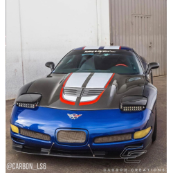 1997-2004 Chevrolet Corvette C5 Carbon Creations DriTech Stingray Z Hood- 1 Piece image - 4