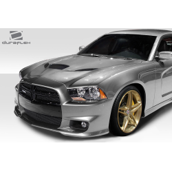 2011-2014 Dodge Charger Duraflex Hellcat Look Hood - 1 Piece image - 3