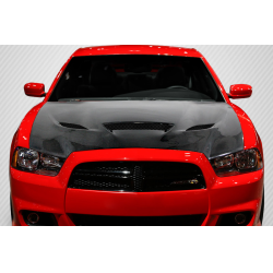 2011-2014 Dodge Charger Carbon Creations DriTech Hellcat Look Hood - 1 Piece image - 1