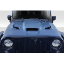 2007-2018 Jeep Wrangler Duraflex Hellcat Look Hood - 1 Piece image - 1