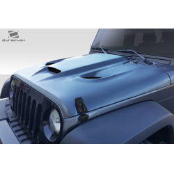 2007-2018 Jeep Wrangler Duraflex Hellcat Look Hood - 1 Piece image - 3