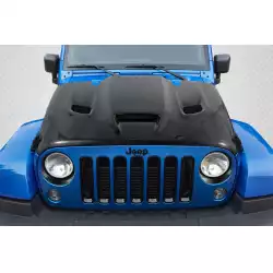 2007-2018 Jeep Wrangler DriTech Hellcat Look Hood - 1 Piece image - 1