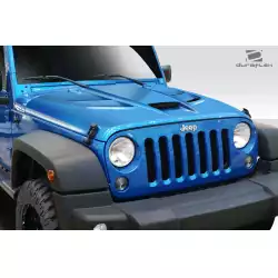 2007-2018 Jeep Wrangler Viper Look Hood - 1 Piece image - 9