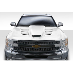 2007-2013 Chevrolet Silverado Duraflex Viper Look Hood - 1 Piece image - 1