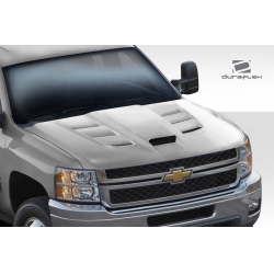 2007-2013 Chevrolet Silverado Duraflex Viper Look Hood - 1 Piece image - 3