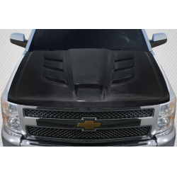 2007-2013 Chevrolet Silverado Carbon Creations Viper Look Hood - 1 Piece image - 1