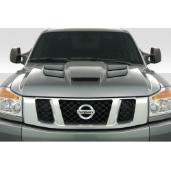 2004-2015 Nissan Titan / Armada Duraflex Viper Look Hood - 1 Piece image - 1