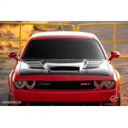 2008-2023 Dodge Challenger Viper Look Carbon Fiber Hood image - 8