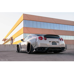 2009-2016 Nissan GT-R R35 Carbon Creations LBW Rear Diffuser / Splitters - 3 Piece image - 3