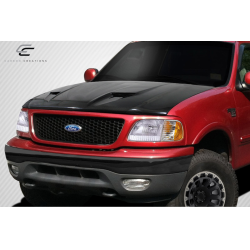 1997-2003 Ford F-150 / F-250 / 1997-2002 Ford Expedition Carbon Creations CVX Version 3 Hood - 1 Piece image - 2