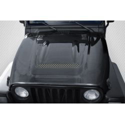 1997-2006 Jeep Wrangler Carbon Creations Heat Reduction Hood (fits all models without highline fenders) - 1 Piece image - 1