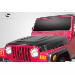 1997-2006 Jeep Wrangler Heat Reduction Hood (fits all models without highline fenders) - 1 Piece image - 6