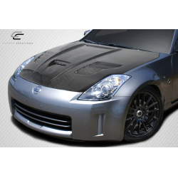 2003-2006 Nissan 350Z Z33 Carbon Creations Vader Hood - 1 Piece image - 2