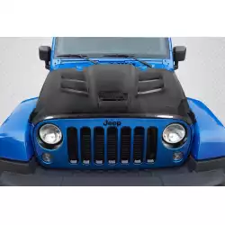 2007-2018 Jeep Wrangler Viper Look Hood - 1 Piece image - 1
