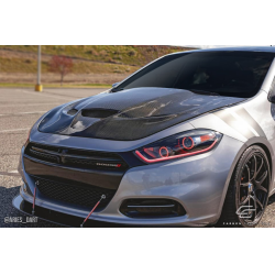 2013-2016 Dodge Dart Carbon Creations Hellcat Look Hood - 1 Piece image - 2