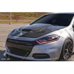 2013-2016 Dodge Dart Hellcat Look Hood - 1 Piece image - 3