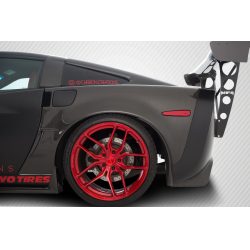 2005-2013 Chevrolet Corvette C6 Carbon Creations ZR1 Look Rear Fenders - 2 Piece image - 1