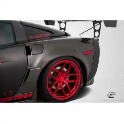 2005-2013 Chevrolet Corvette C6 ZR1 Look Rear Fenders - 2 Piece image - 8