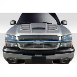 2002-2006 Chevrolet Avalanche ( without cladding ) 2003-2005 Silverado Viper Look Hood - 1 Piece image - 3