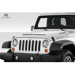 2007-2018 Jeep Wrangler Duraflex Rage Hood - 1 Piece image - 3