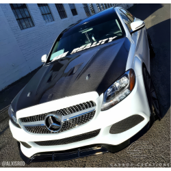 2015-2021 Mercedes C Class W205 Carbon Creations DriTech Black Series Look Hood - 1 Piece image - 4