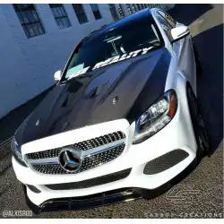 2015-2021 Mercedes C Class W205 DriTech Black Series Look Hood - 1 Piece image - 12