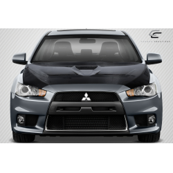 2008-2017 Mitsubishi Lancer / Lancer Evolution 10 Lancer Carbon Creations DriTech Race Hood - 1 Piece image - 2